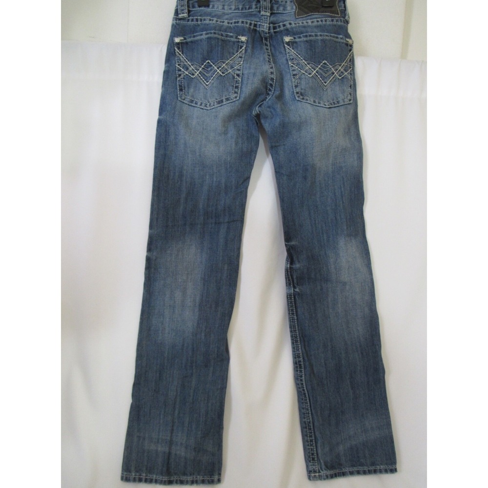 Rock & Roll Cowboy Denim Jeans Mens‎ 29x30 Pistol Straight Thick Rope Stitch